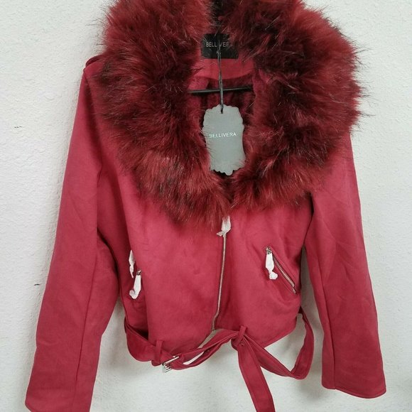 Bellivera Women's Faux Suede Short Jacket